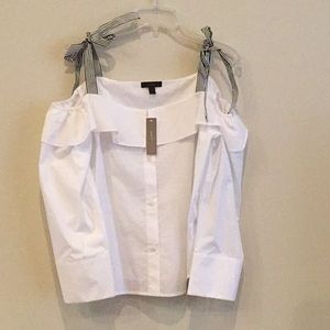 J.Crew white blouse size medium NWT